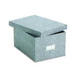 Oxford 40590 Reinforced Board Card File, LiftOff Cover, Holds 1,200 5 x 8 Cards, Black/White