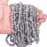 favoramulet 5-8mm Grey Moonstone Tumbled Stone Chip Beads for Jewelry Making, Irregular Shaped Healing Crystal Loose Bead Supply