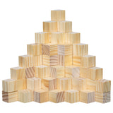 Ninekong 100 Pack Small Wood Cubes 1 Inch - Bulk Unfinished Wooden Squares for Mosaics, Architectural Modeling, Puzzle Making &