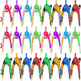 Zonon Math Compass Student Geometry 6 Inch for Geometry Plastic Drawing Compass with Pencils Bright Color Precision Tool School