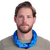 Koolgator Cooling Neck Wrap Blue & Red Flames Design