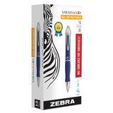 ZEBRA PEN X10 Retractable Gel Pen, Medium Point, 0.7mm, Blue Barrel, Acid Free Blue Ink, 12 Pack (Packaging may vary)