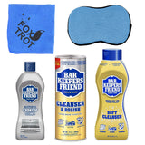 BAR KEEPERS FRIEND Cleanser Trio Mega Bundle (21 Oz Cleanser and Polish Powder | 26 Oz Liquid Soft Cleanser | 13 Oz Cooktop Cl
