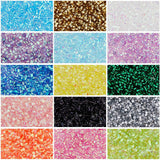 DICOSMETIC 15 Colors 180g Crispy Bingsu Beads for Slime About 19050Pcs Iridescent Soft Straw Tube Beads 3D Glitter Plastic Bead
