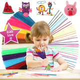 Bofoho 800pcs 800pcs Wiky Sticks Crafts Camping Essentials for Kids Toddlers Summer Travel Road Trip Car Plane Activities Perfec