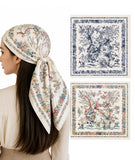 Head Scarf For Women, Fashion Silk Scarf For Stylish Hair Protection, Multipurpose Headwear For Sleeping And Daily Use, 2Pcs Flo
