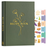 Lanpn Blank Recipe Book Cookbook to Write in Your Own Recipes, Waterproof B5 Empty Cooking Journal for 120 Recipes, Leather Cove