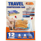 Compression Bags for Travel Essentials, Roll Up Bags No Vacuum Needed