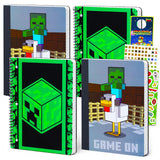 Minecraft Notebook Set Note Book for Kids Bundle Includes 4 Notebooks Plus Stickers and Door Hanger | Minecraft School Supplie