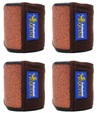 Professional Equine Horse Tack Grooming Leg Set of 4 Polo Wrap Wraps Fleece Glitter Brown 95F05BR