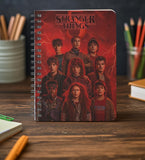 Graphic Word Stranger Things Spiral Notebook, Character Cast Design, Red Theme, Unrulled, Office And School Ues, 100 Gsm, Wiro B