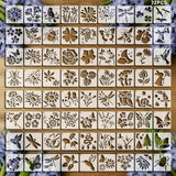 72 Pcs Butterfly Flower Stencils for Painting Set, Reusable Botanical Leaf Dragonfly Plants Painting Templates - Stencil Crafts