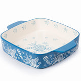 Wisenvoy Baking Dish Ceramic Brownie Pan 9x9 Baking Pan Casserole Dish Lasagna Pan Square Rose Bakeware Sets