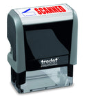 Trodat Printy 4912 2-Color Message Stamp - Self-Inking, Red and Blue Ink, Impression Size 3/4 x 1-7/8 (Scanned)