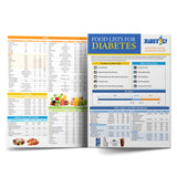 Zastic! Laminated 8.5x11 Diabetes Food Chart & Meal Planner for Diabetics - 345 Grocery Foods List - Diabetic Food List Planner