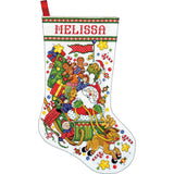 Tobin Santa Sleigh Cross Stitch Stocking Kit, 17 Long, 17 Long 14 Count