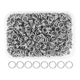 Mandala Crafts 7mm Stainless Steel Double Jump Rings for Jewelry Making - 800 Pcs Small Split Key Rings Set for Crafts, DIY Keyc