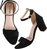 Shoetopia Womens/Girls Black Block Heels-Eu38,Black,5,B09NC2W8NN