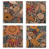 LARTSFRO Village Abstract Art Aesthetic Swedish Dishcloths for Kitchen, 4 Pack Watercolor Dish Towels for Kitchen, Swedish Dish