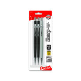 Pentel Sharp Mechanical Pencil, (0.5mm), Metallic Barrels, Assorted Colors Barrels (2N/1Z), 3Pk (P205MBP3M)