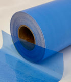 Transparent Vinyl Tape with Self-Adhesive. (4 inch x 25 ft, Light Blue)