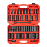 TEKTON 1/2 Inch Drive Deep 6Point Impact Socket Set, 45Piece (5/1611/4 in., 832 mm) | SID92404