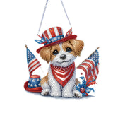 NQRSBUI DIY Hanging Diamond Art Kits for Adults, Dogs Double Sided Diamond Art Painting Suncatchers Pendants, Crystal Gem Craft