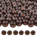 Mandala Crafts 1000 10mm Round Large Wooden Beads for Crafts Macrame Supplies - Customizable Brown Natural Wood Beads Bulk with