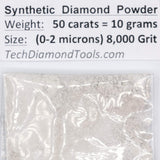 TechDiamondTools Diamond Powder for Polishing Glass Quartz Marble Rock Jewelry Stone Windshield Travertine Gemstone 8,000 Grit