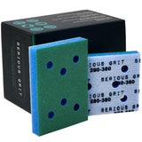Serious Grit - 3 x 4 Foam Abrasive 280-380 Finish Sanding Pads - Fits Surfprep, Uneeda Ekasand, & Mirka - 1/2 Thick Soft Foam Ho