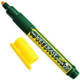 Pentel Arts Wet Erase Chalk Marker, Chisel Tip, Yellow Ink, Box of 12 (SMW26-G)
