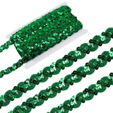 Yalulu 10 Meters Gleaming Ribbon Spangle Flat Sequins Paillette Ribbon DIY Sewing Trim Bridal Wedding Applique (Green)