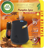 Air Wick Essential Mist Starter Kit (Diffuser + Refill), Pumpkin Spice, Fall scent, Fall spray, Essential Oils Diffuser, Air Fre