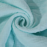 100% Cotton Double Gauze Muslin Fabric by The Yard - Crinkle, Swaddle, Cheesecloth - Choose From 40 Colors (Aqua)