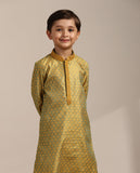 Manyavar Boys Green Art Silk Kurta Pyjama Set Mustard 13 Years-15 Years