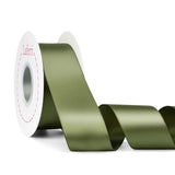 Laferri Moss Satin Ribbon Double Faced,1-1/2 X 25 Yards,Fabric Ribbon Use for Gift Wrapping DIY Craft Floral Bouquets Wedding Pa