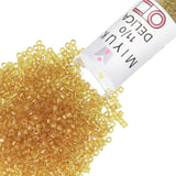 Miyuki Delica Seed Beads - Size 11/0 (1.6 mm), DB0118, Transparent Saffron Luster, 7.2 g, Approx. 1440 Beads, Made in Japan