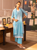 Libas Women'S Pure Cotton Kurta Set (400171O_Blue_M)