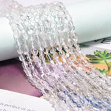 Natural Stone Beads 6-8mm Clear Quartz Oval Irregular Freeform Tumbled Loose Gemstone Beads for Jewelry Making 15 Inch Strand 50