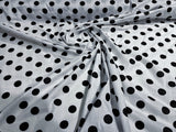 New Creations Fabric & Foam Inc, 60 Wide by Premium Polka Dot Poly Cotton Fabric (Black Dot on White, 2 Yards)
