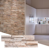 Wall!Supply 3D Wall Panels - Reclaimed Whitewash Asian Teak Wood - Home Decor Wallpaper Alternative for Living Room, Bedroom & O