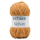 Estako Velvet Chenille Blanket amigurumi Yarn for Crocheting and Knitting Super Bulky 100 gr (132 yds) (1750 - Honey Foam)