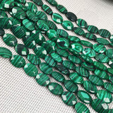 Natural Stone Beads Oval Faceted Beading Malachite Stone Scattered Charms for Jewelry Making DIY Necklace Bracelet Accessories 1