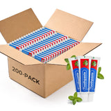 Lomgwumy Travel Toothpaste Bulk, 25g/0.88oz Red & Blue Mini Toothpaste Bulk Suitable for Hotels, Camping, Guests, Homeless Indiv