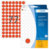 HERMA 2232 Multi-Purpose Labels/Colour dots 13 mm Round red Paper matt Hand Inscription 2464 pcs.