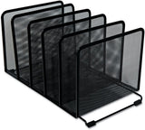 Universal UNV20001 Deluxe Mesh 5Section Stacking Sorter Letter to Legal Size, Black