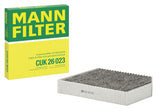 Mann Filter CUK 26 023 Automotive Cabin Air Filter with Activated Carbon, Car & Truck Passenger Compartment OEM Filter Replaceme