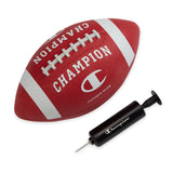 Champion Blitz Football (Junior, Tango Red/White), All-Weather Football, Enhanced Grip, Durable Rubber Cover and Molded Laces, f