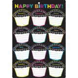 Ashley Productions ASH91052 Smart Poly Chart, Chalk Dots Loops Happy Birthday, Polypropylene (PP)/Steel, 13 x 19