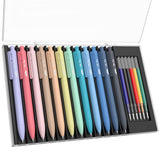 Mr. Pen- Retractable Gel Pens with Case, 12 Pack, Colorful Ink, 12 Refills, Gel Pens Fine Point 0.7mm, Retractable Pens